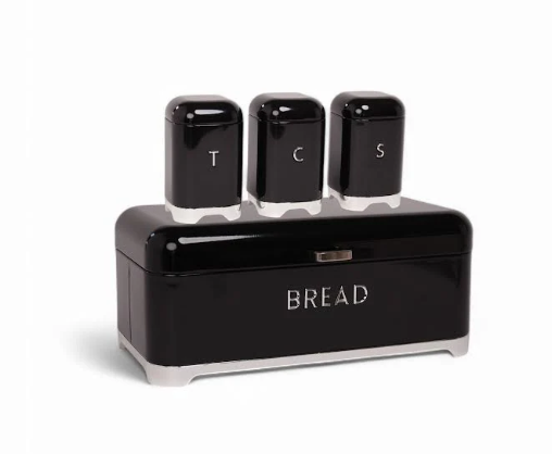 Deluxe Bread Bin + 3pcs Canister Set - Image 2