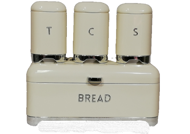 Deluxe Bread Bin + 3pcs Canister Set - Image 4